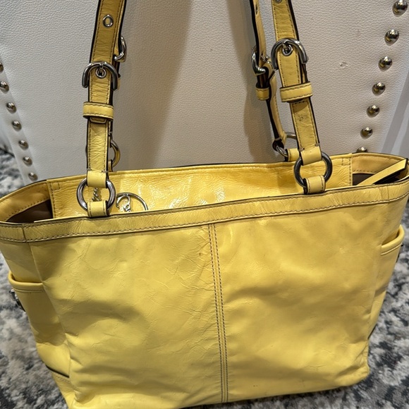 COACH East West Gallery Patent Leather Tote - Picture 6 of 16